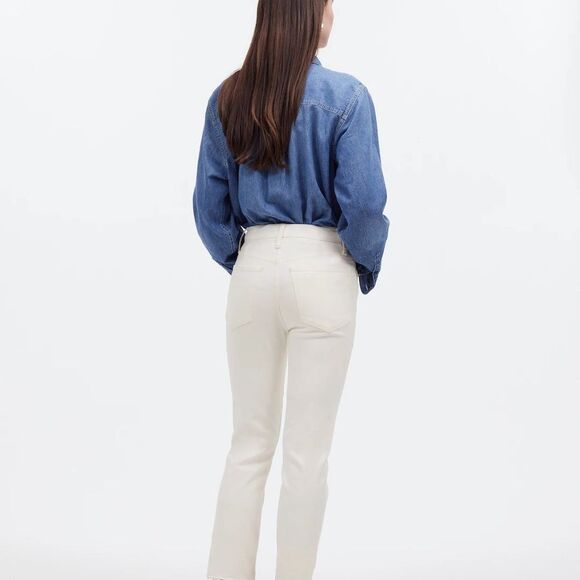 Madewell NWT Perfect Vintage Jeans Size 26 High Rise Tile White - Picture 7 of 14